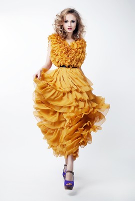 Платье желтое PR-20